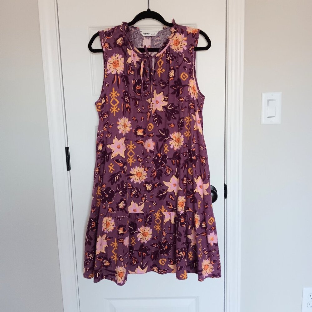 Sonoma L Pockets Linen Blend Sleeveless Dress
